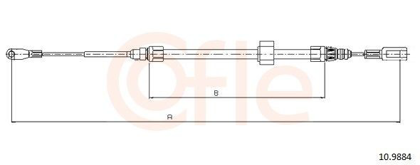 Compre 1003002 Beca Cables Cabo do freio de estacionamento dianteiro