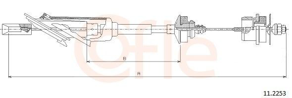  Cabo de embraiagem Citroen Saxo hatchback (S0, S1) (1996 - 2004) 