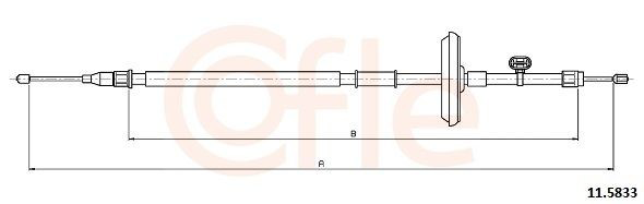 Cabo traseiro direito/esquerdo do freio de estacionamento para Chevrolet Cruze  J300