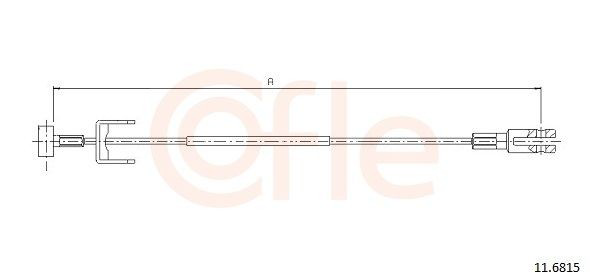Cabo do freio de estacionamento intermédio 617023 Beca Cables