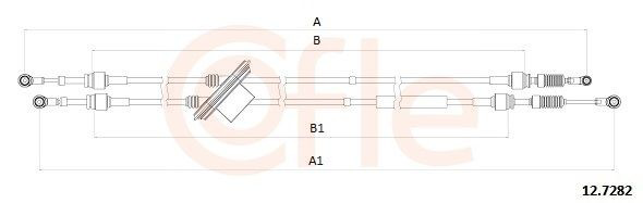 Cabo de mudança duplo para Fiat Doblo I 223