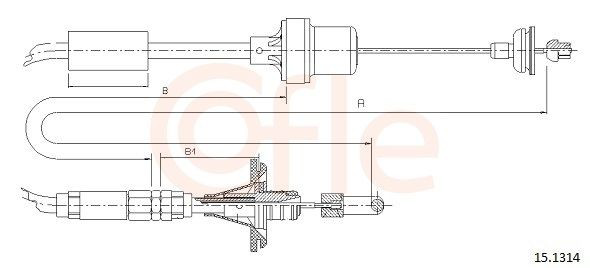 Cabo de embraiagem GVC5044 Land Rover