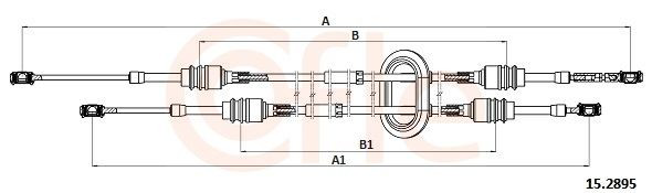 8200285625 Renault (RVI) Cabo de mudança duplo