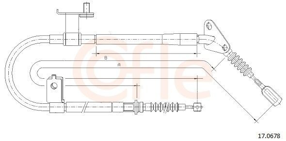 Cabo do freio de estacionamento traseiro direito para Mazda 323 F V BA