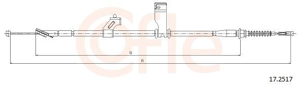 Cabo do freio de estacionamento traseiro direito Hyundai I10 hatchback (PA) (2007 - 2010) 