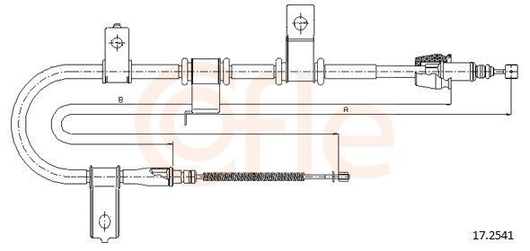 Compre Cabo do freio de estacionamento traseiro direito Hyundai Getz 