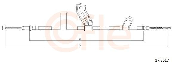 Cabo do freio de estacionamento traseiro direito para Chevrolet Spark (Matiz)  M300