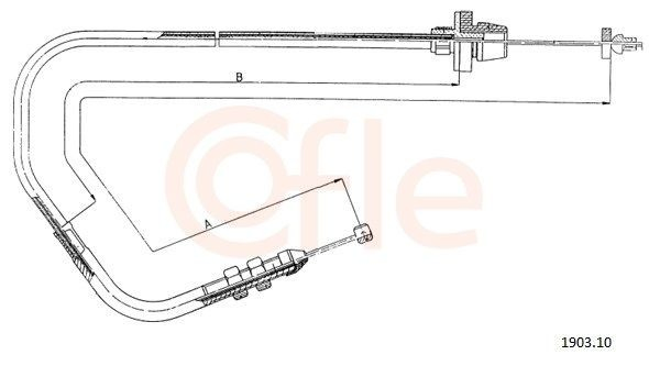 Cabo/pedal de gás (de acelerador) Fiat Panda I 141A
