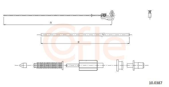 614024 Beca Cables Cabo/pedal de gás (de acelerador)