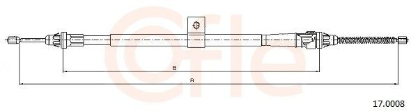  Cabo do freio de estacionamento traseiro esquerdo Nissan Note monovolume (E11) (2006 - 2012) 
