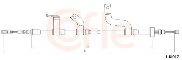  Cabo do freio de estacionamento traseiro direito Hyundai Accent IV sedan (RB) (2010 - 2014) IV