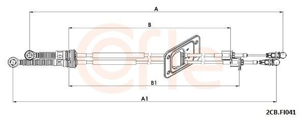 Cabo de mudança duplo para Fiat Tipo EGEA 356