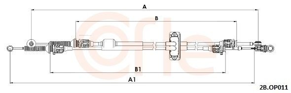 Cabo de mudança duplo para Renault Trafic III EG