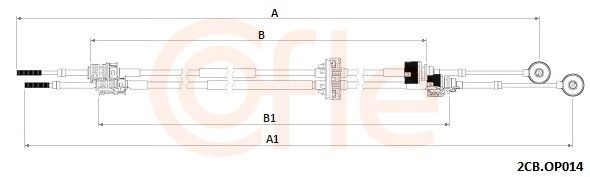 Cabo de mudança duplo para Opel Insignia A G09
