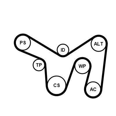  Correia dos conjuntos de transmissão, kit Hyundai Accent IV sedan (RB) (2010 - 2014) IV