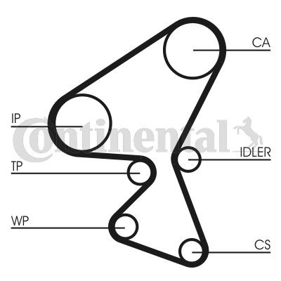 Correia do mecanismo de distribuição de gás, kit 1276173J00 Peugeot/Citroen