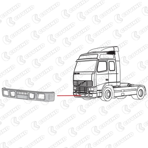  Pára-choque dianteiro Volvo Trucks TRUCK FH12 caminhão trator (1993 - 2005) 