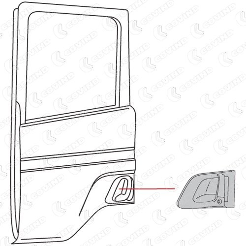 Compre 013064092 Scania Maçaneta dianteira esquerda externa da porta