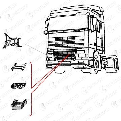 1689404 DAF Placa sobreposta de estribo