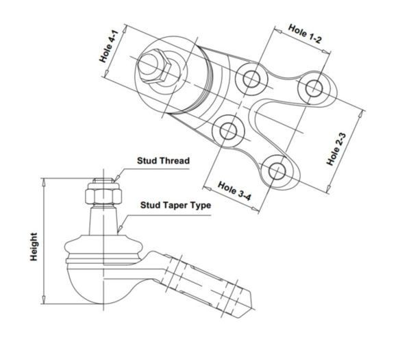 Suporte de esfera inferior esquerdo CTR CB0248L