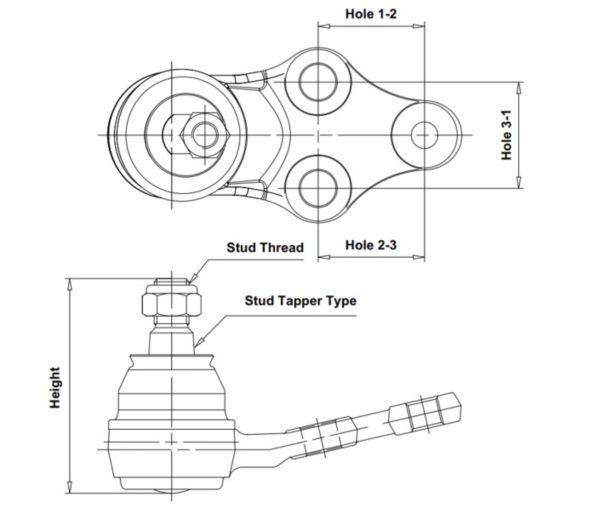 Suporte de esfera inferior CB0433 CTR