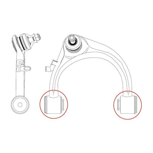 Compre GV0400 CTR Bloco silencioso dianteiro do braço oscilante superior