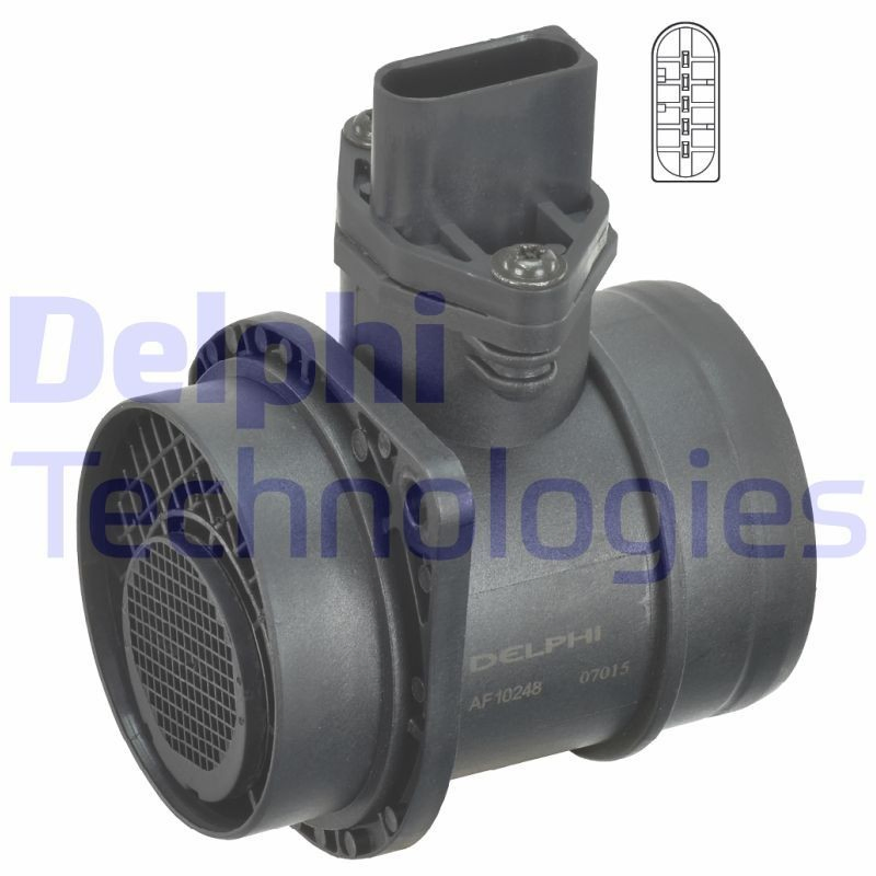 AF1024812B1 Delphi Sensor de fluxo (consumo) de ar, medidor de consumo M.A.F. - (Mass Airflow)