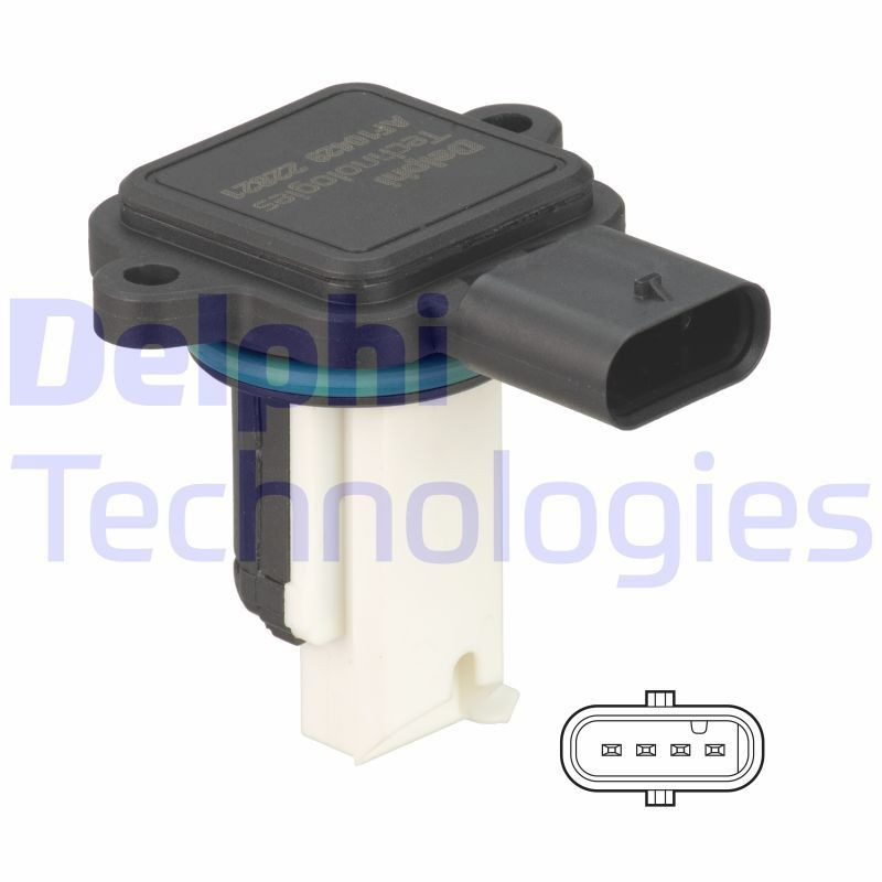 AF1042912B1 Delphi Sensor de fluxo (consumo) de ar, medidor de consumo M.A.F. - (Mass Airflow)