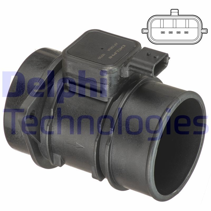 AF1063412B1 Delphi Sensor de fluxo (consumo) de ar, medidor de consumo M.A.F. - (Mass Airflow)