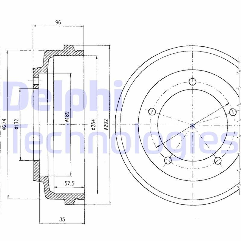Tambor do freio traseiro Delphi BF316 preço, a partir de 60,76 USD