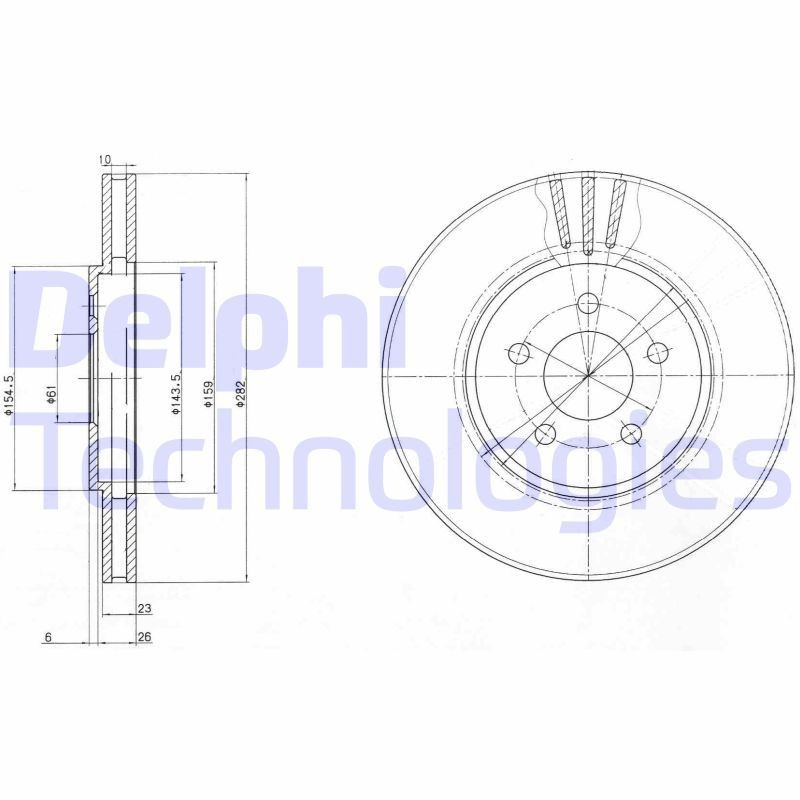 BG4000 Delphi Disco do freio dianteiro