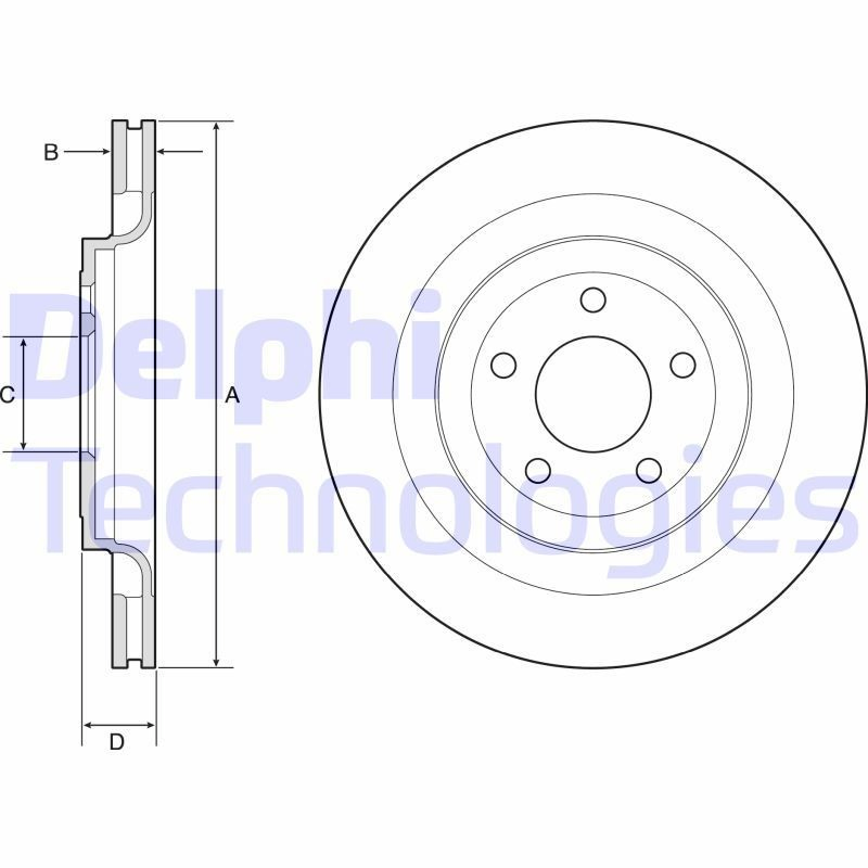  Disco do freio traseiro Ford Mustang VI coupé (ZG) (2014 - 2023) VI