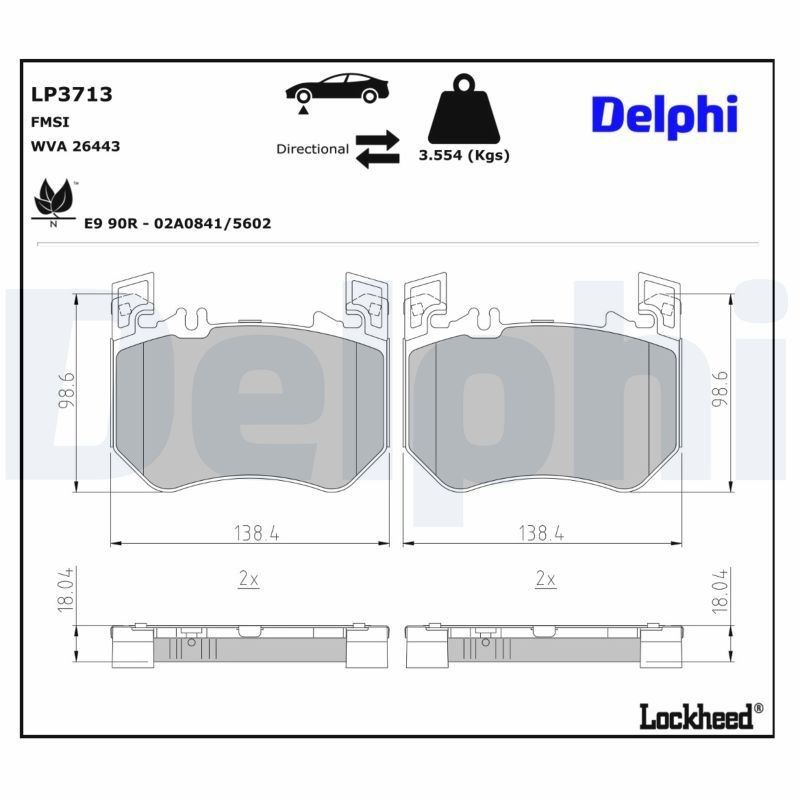  Sapatas do freio dianteiras de disco Mercedes S sedan (W223) (2020 - 2026) 