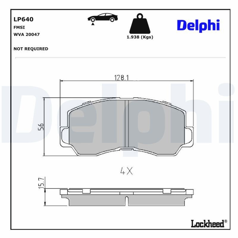 Compre LP640 Delphi Sapatas do freio dianteiras de disco