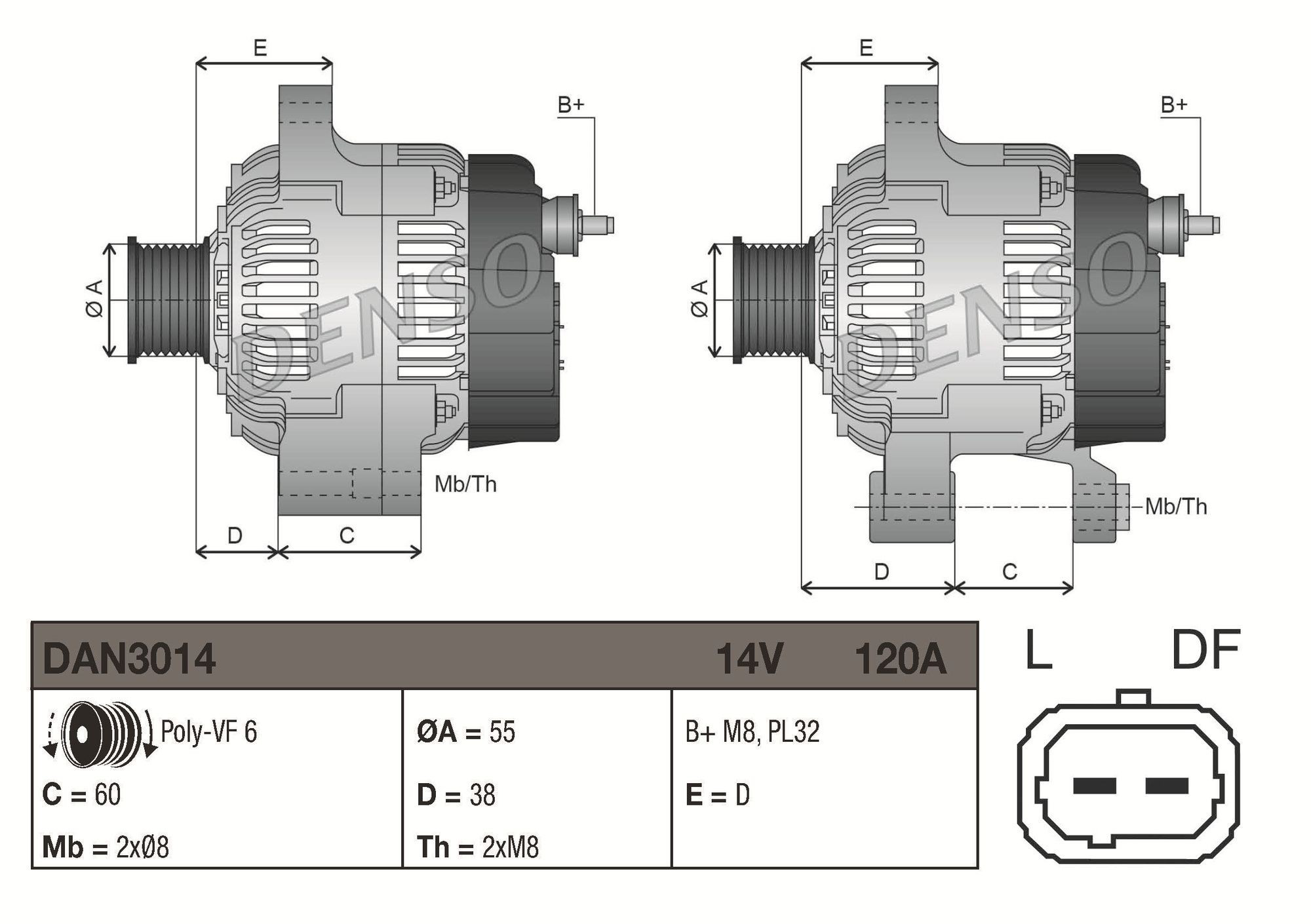 Gerador Denso DAN3014