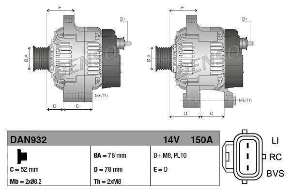 Compre DAN932 Denso Gerador