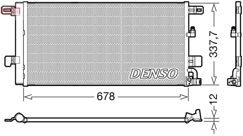 DCN02001 Denso Radiador de aparelho de ar condicionado