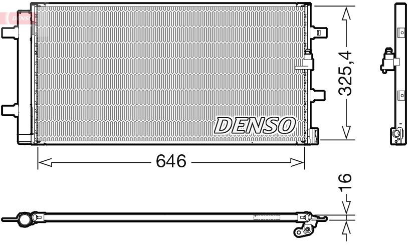 DCN02041 Denso Radiador de aparelho de ar condicionado