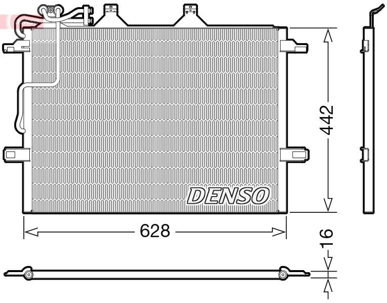 DCN17018 Denso Radiador de aparelho de ar condicionado