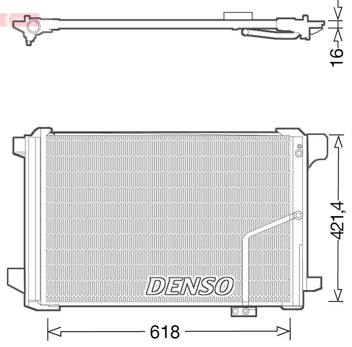 DCN17035 Denso Radiador de aparelho de ar condicionado