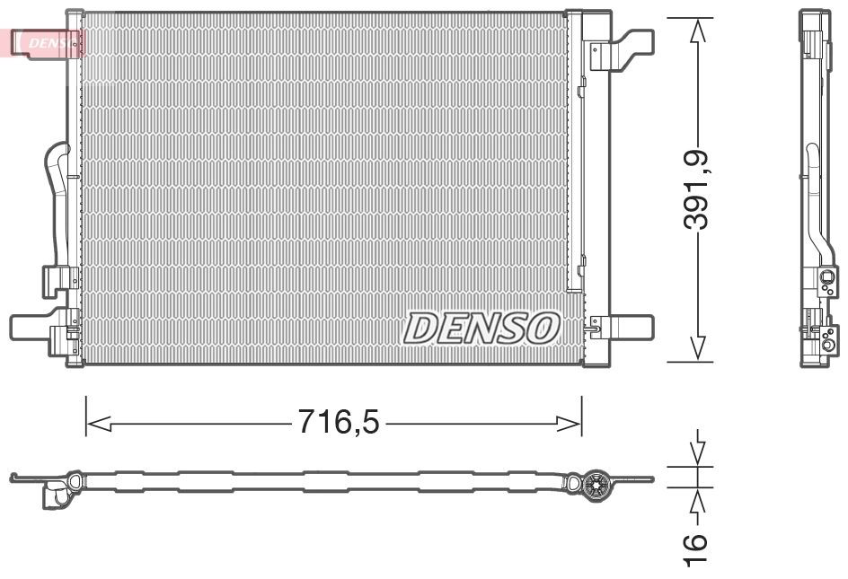 DCN32024 Denso Radiador de aparelho de ar condicionado