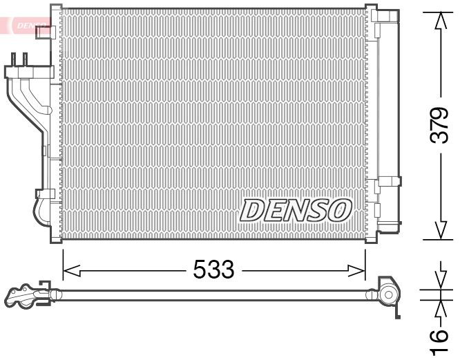 DCN41004 Denso Radiador de aparelho de ar condicionado