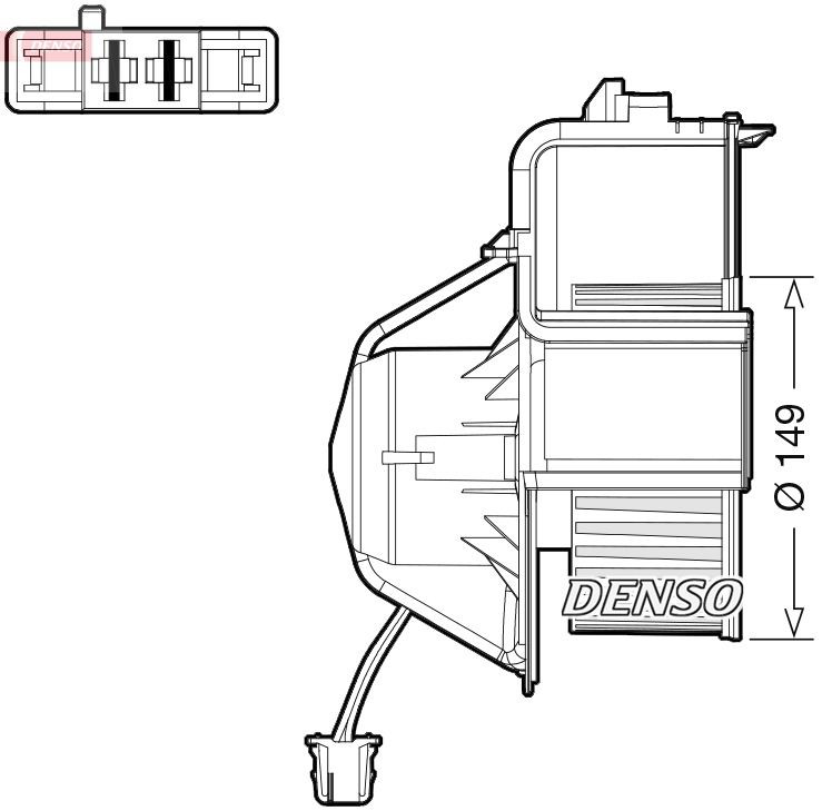 DEA05007 Denso Motor de ventilador de forno (de aquecedor de salão)