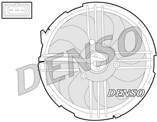Ventilador elétrico de esfriamento montado (motor + roda de aletas) 05102014 Volvo