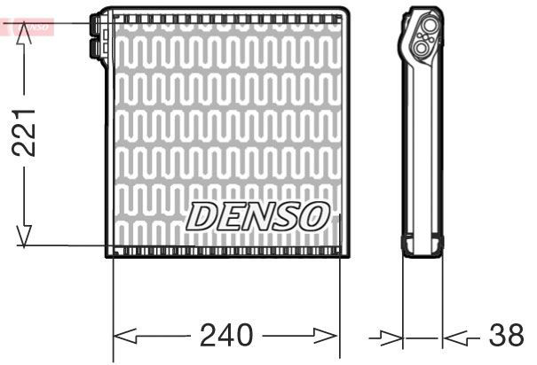 DEV09102 Denso Vaporizador de aparelho de ar condicionado