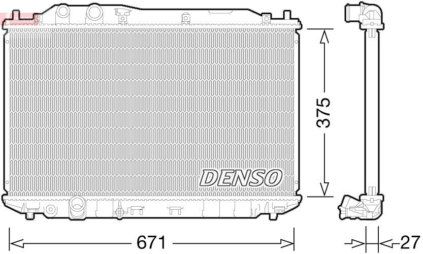DRM40029 Denso Radiador de esfriamento de motor