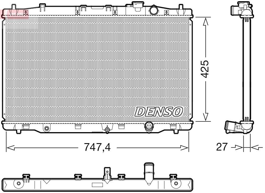 DRM40052 Denso Radiador de esfriamento de motor