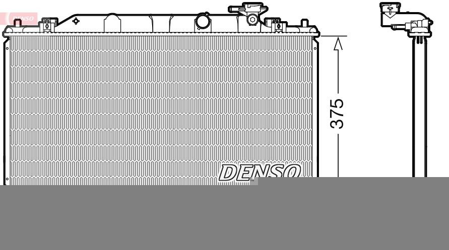 DRM44044 Denso Radiador de esfriamento de motor