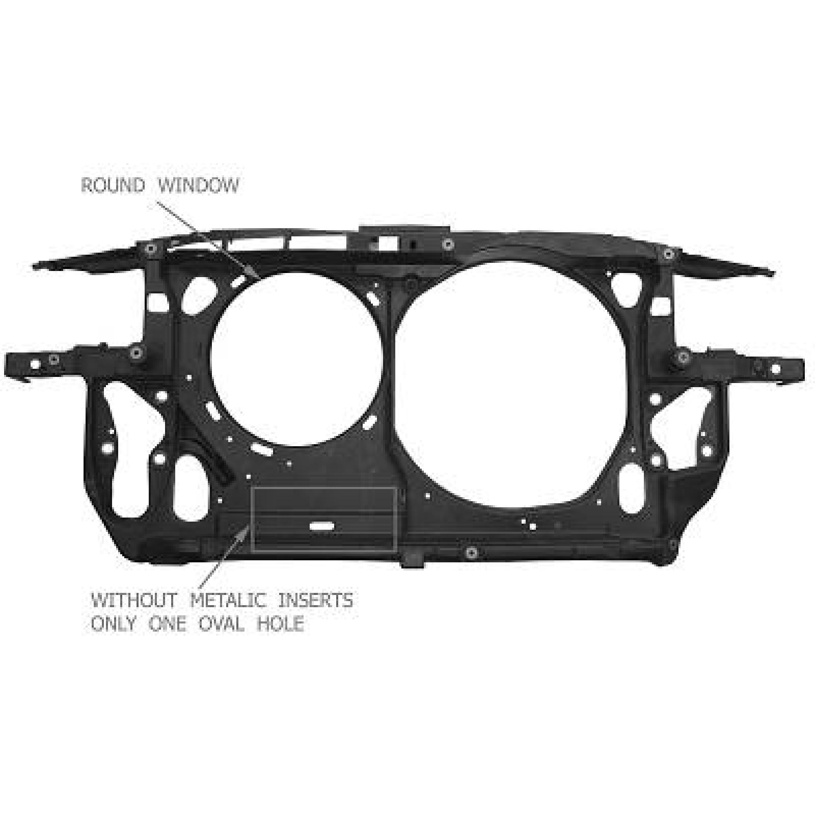 Suporte do radiador montado (painel de montagem de fixação das luzes) Skoda SuperB I 3U4
