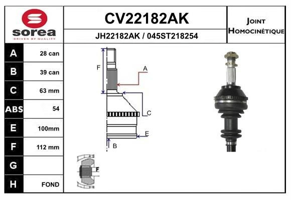 Compre Junta homocinética externa dianteira Peugeot Boxer 1